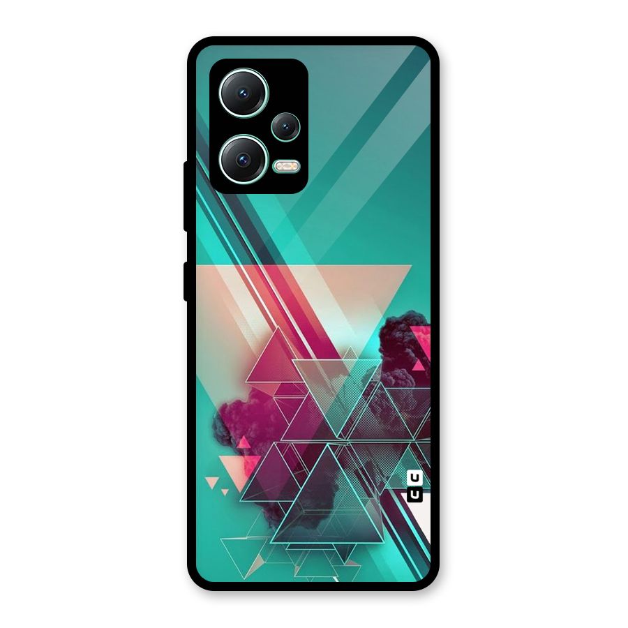 Floroscent Abstract Glass Back Case for Redmi Note 12 5G