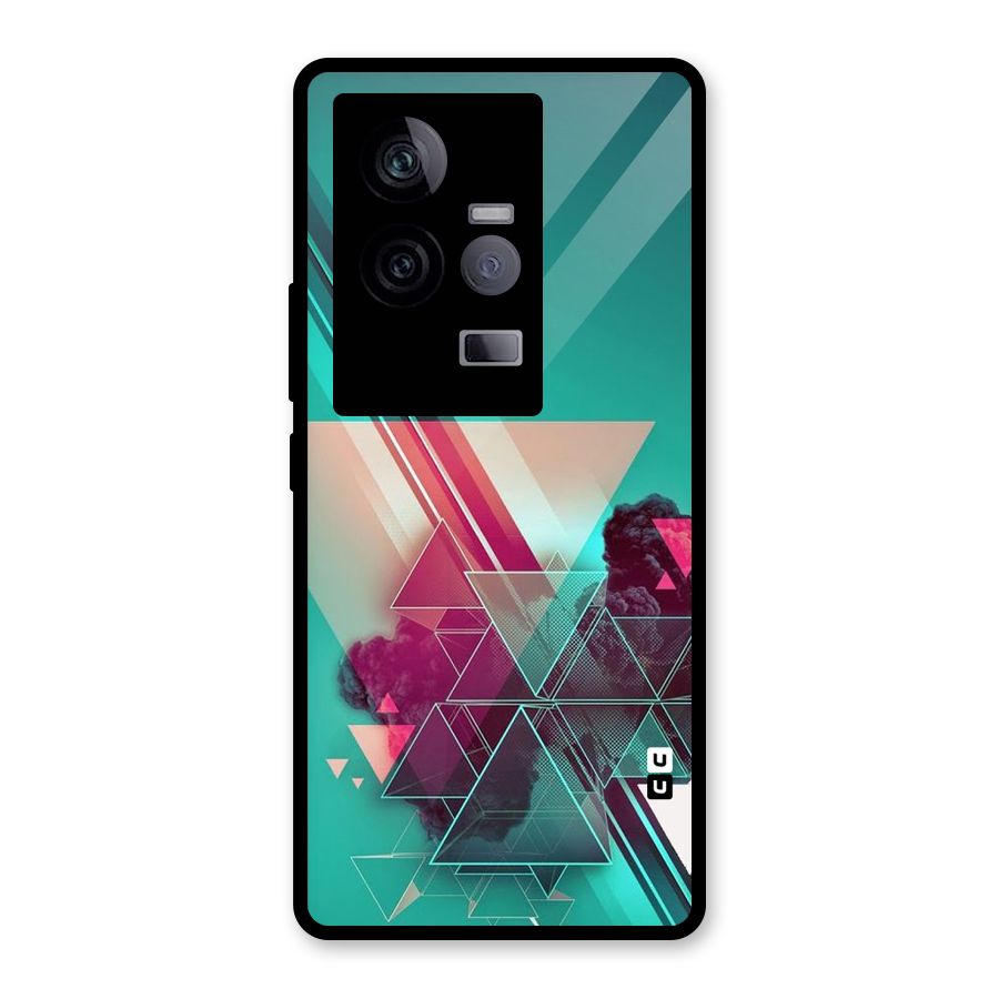 Floroscent Abstract Glass Back Case for Vivo iQOO 11 5G