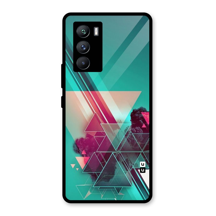 Floroscent Abstract Glass Back Case for Vivo iQOO 9 SE