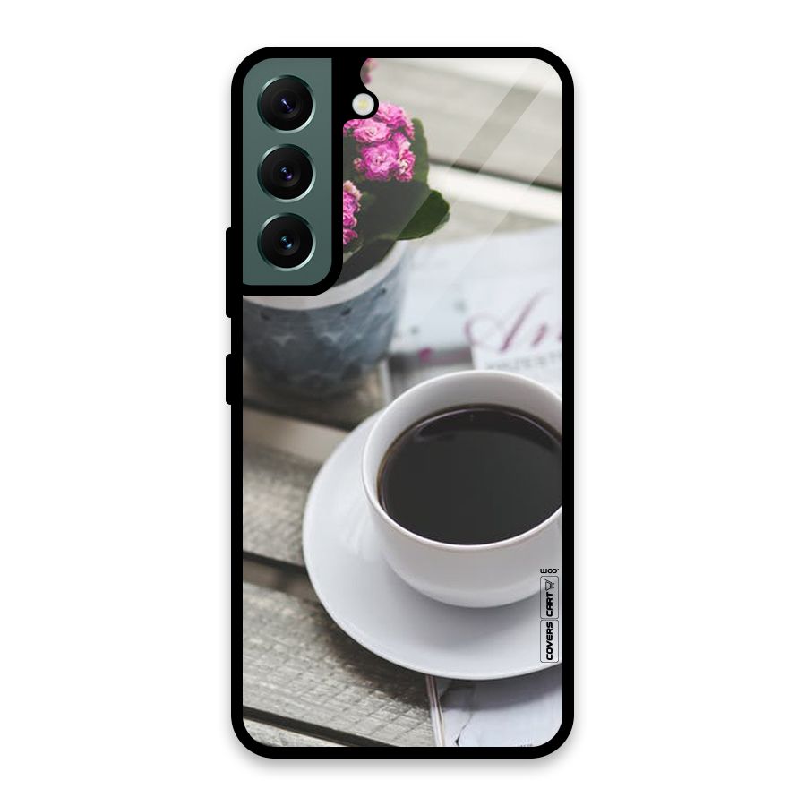 Flower And Blend Glass Back Case for Galaxy S22 5G