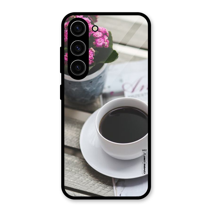 Flower And Blend Glass Back Case for Galaxy S23