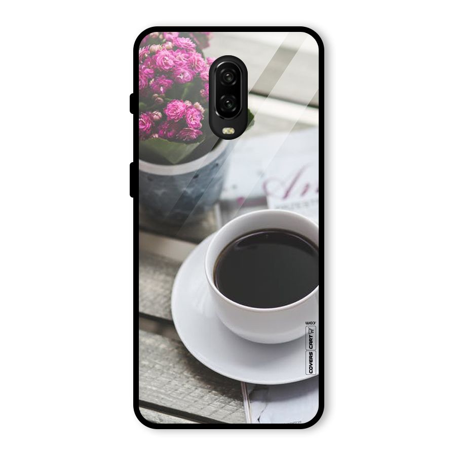 Flower And Blend Glass Back Case for OnePlus 6T