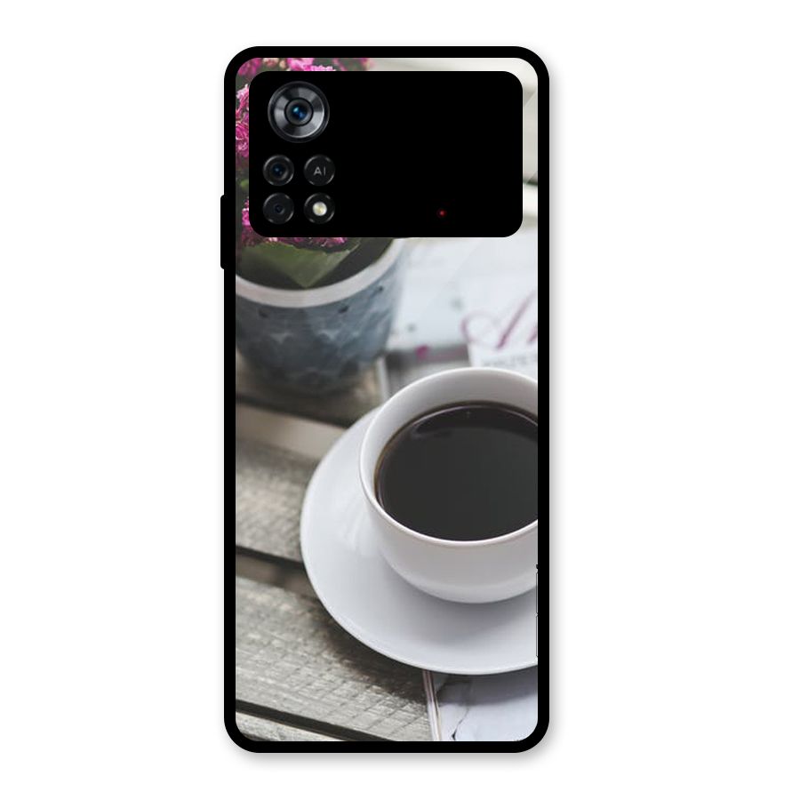Flower And Blend Glass Back Case for Poco X4 Pro 5G