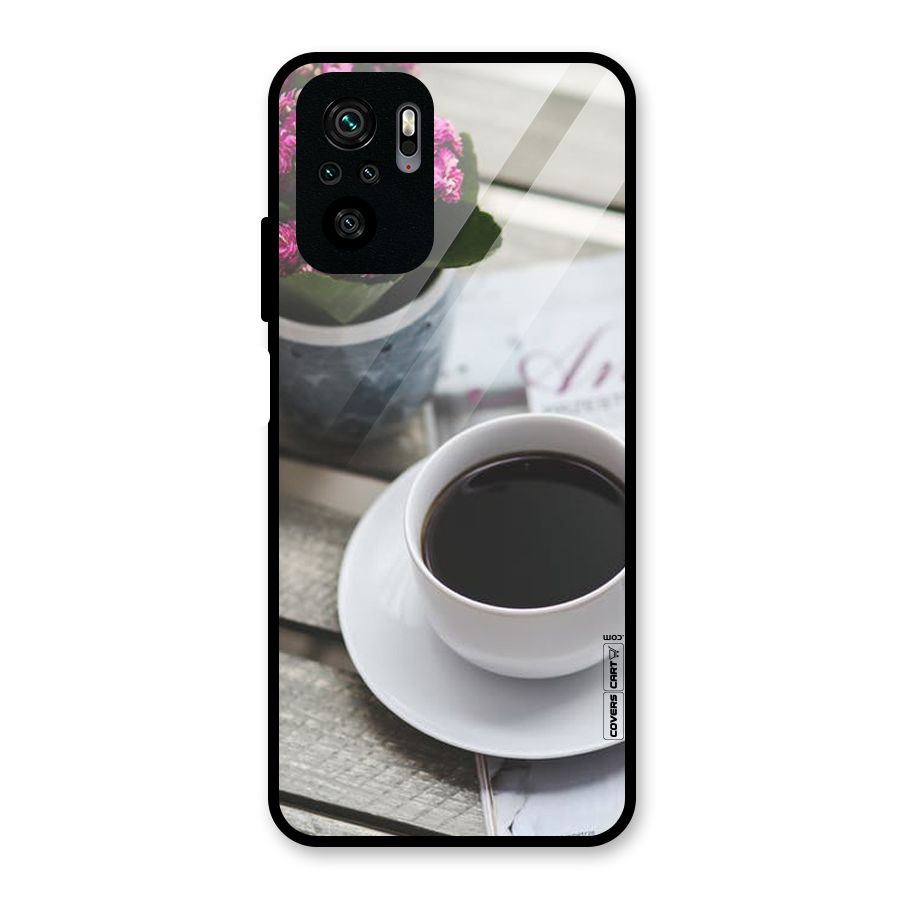 Flower And Blend Glass Back Case for Redmi Note 10S