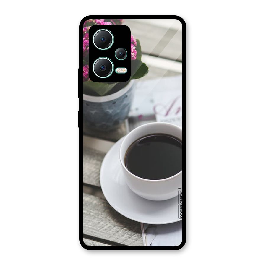 Flower And Blend Glass Back Case for Redmi Note 12 5G