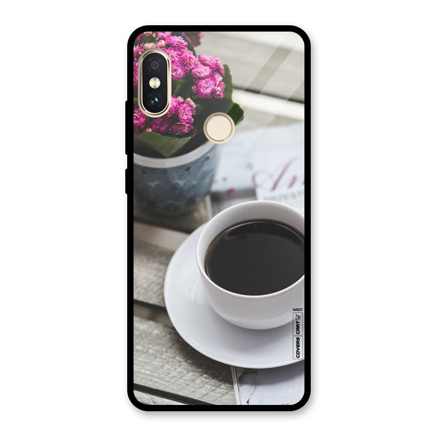 Flower And Blend Glass Back Case for Redmi Note 5 Pro