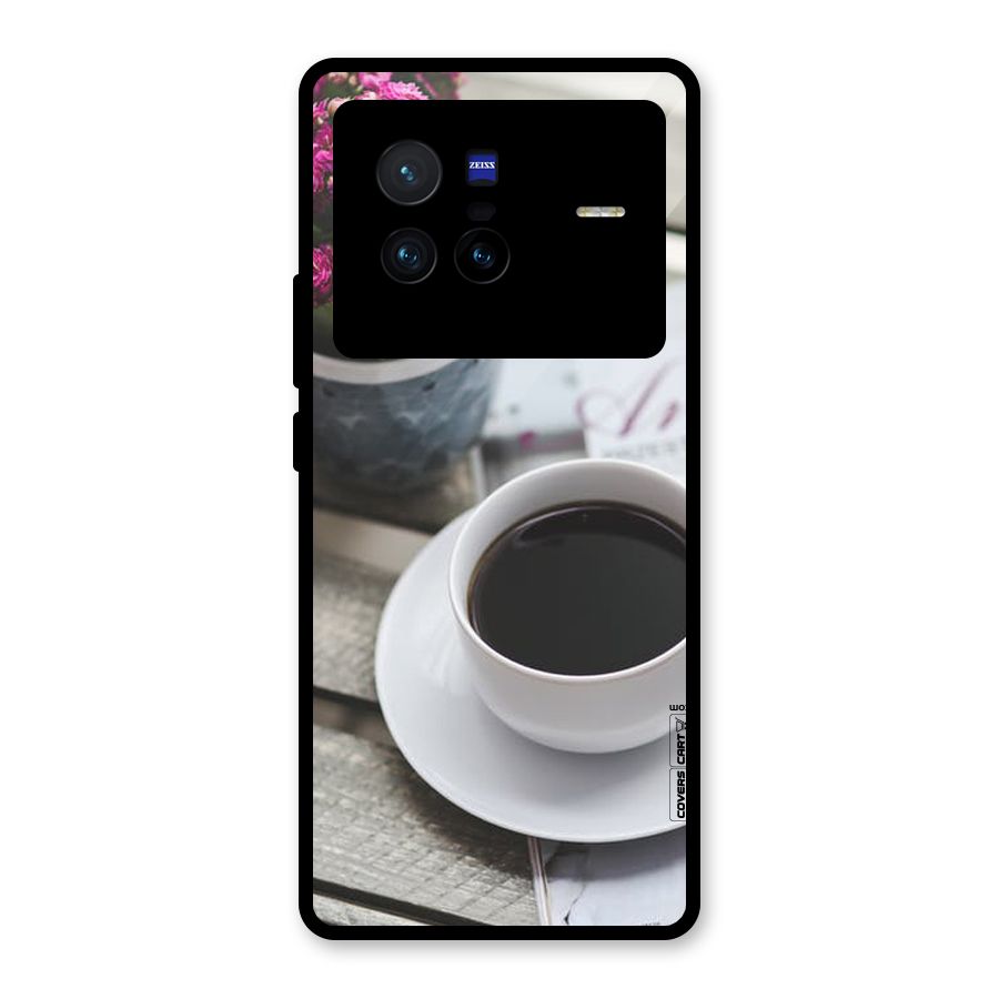 Flower And Blend Glass Back Case for Vivo X80