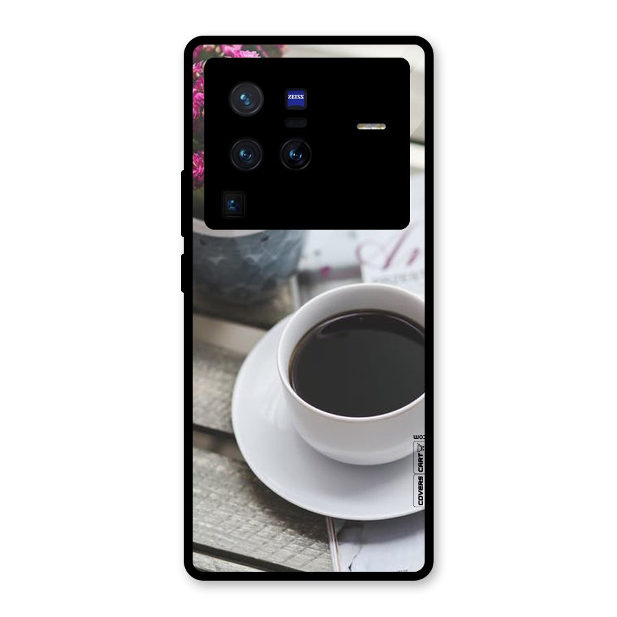 Flower And Blend Glass Back Case for Vivo X80 Pro