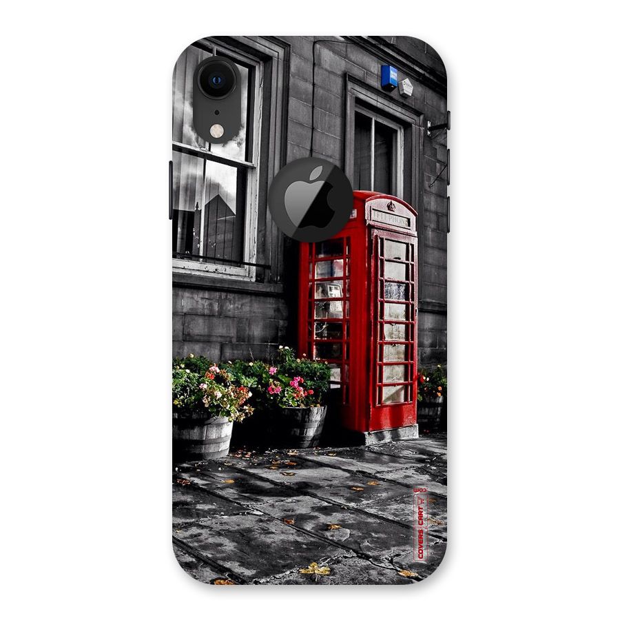 Flower And Booth Back Case for iPhone XR Logo Cut