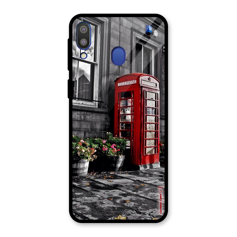 Flower And Booth Glass Back Case for Galaxy M20