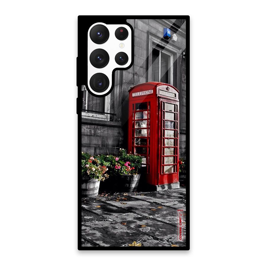 Flower And Booth Glass Back Case for Galaxy S22 Ultra 5G