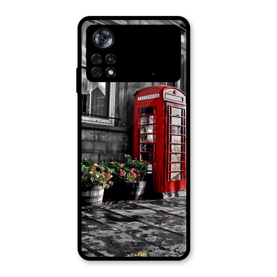 Flower And Booth Glass Back Case for Poco X4 Pro 5G