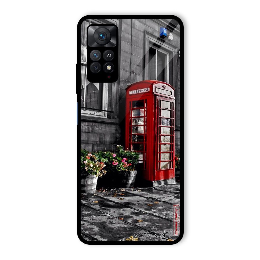 Flower And Booth Glass Back Case for Redmi Note 11 Pro