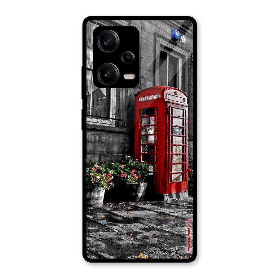 Flower And Booth Glass Back Case for Redmi Note 12 Pro