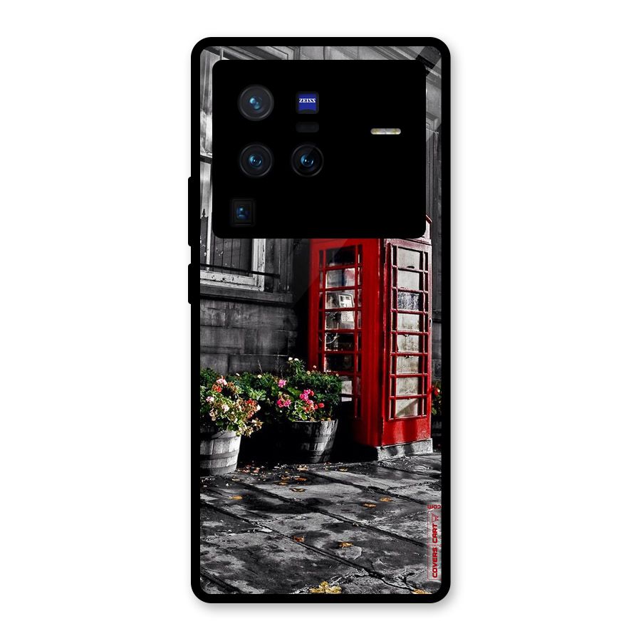 Flower And Booth Glass Back Case for Vivo X80 Pro