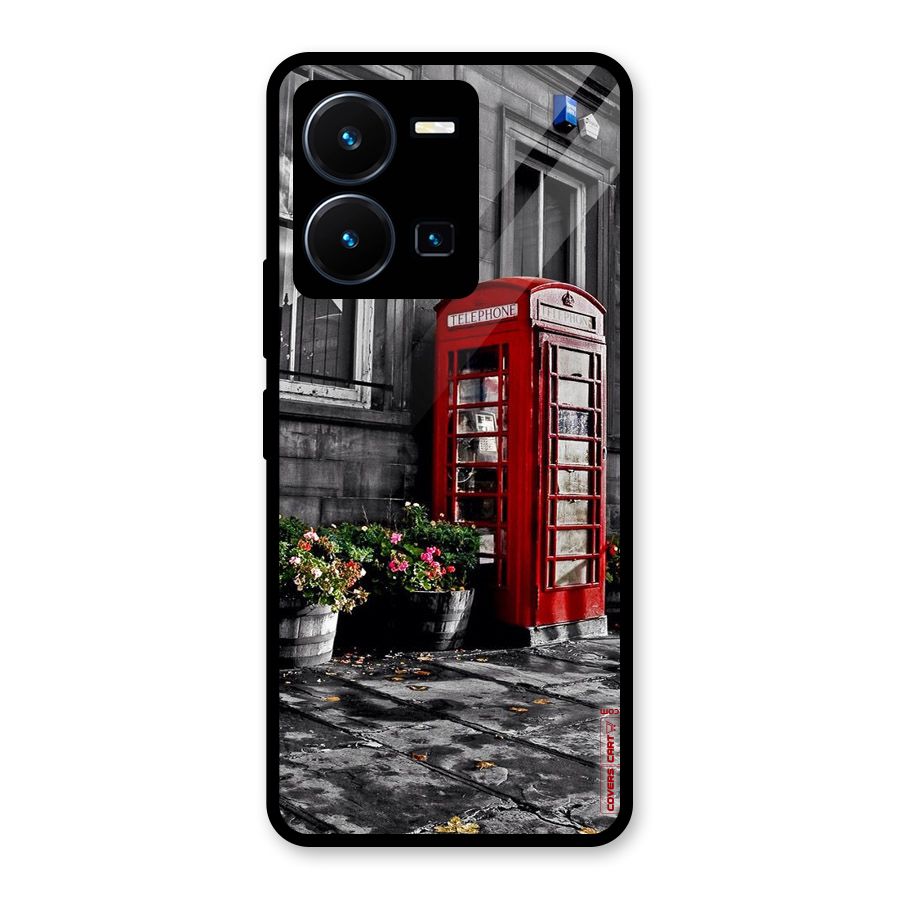 Flower And Booth Glass Back Case for Vivo Y35