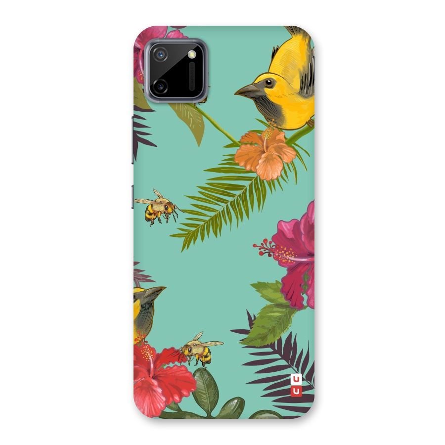 Flower Bird and Bee Back Case for Realme C11