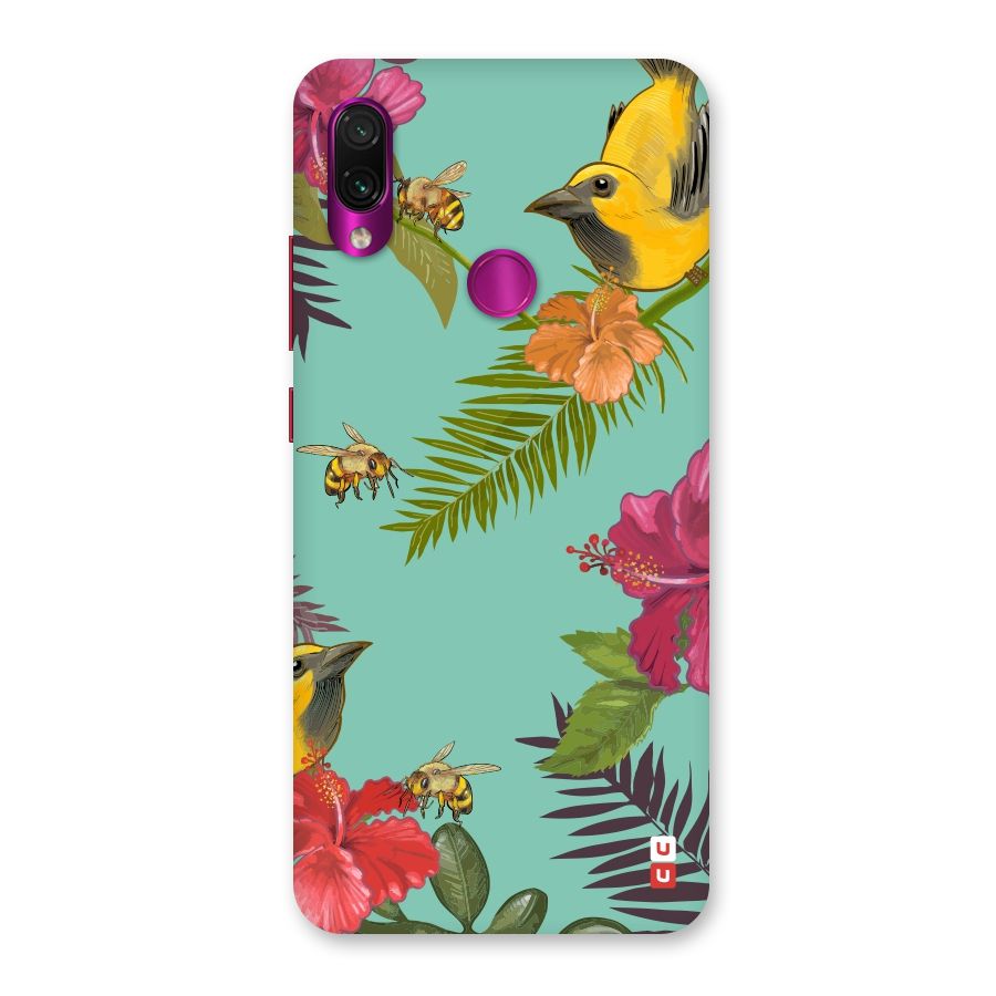 Flower Bird and Bee Back Case for Redmi Note 7 Pro