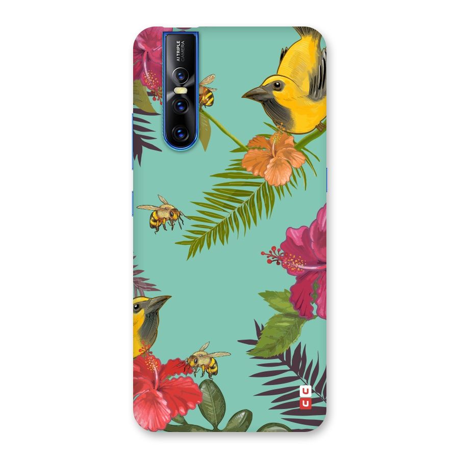 Flower Bird and Bee Back Case for Vivo V15 Pro