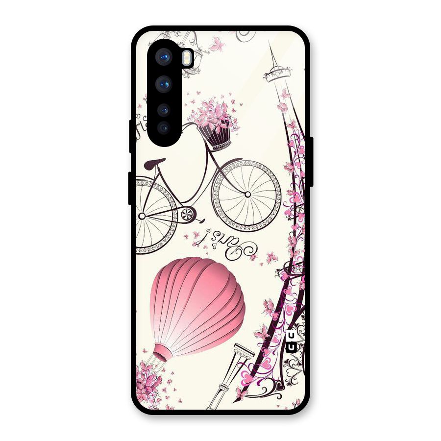 Flower Clipart Design Glass Back Case for OnePlus Nord