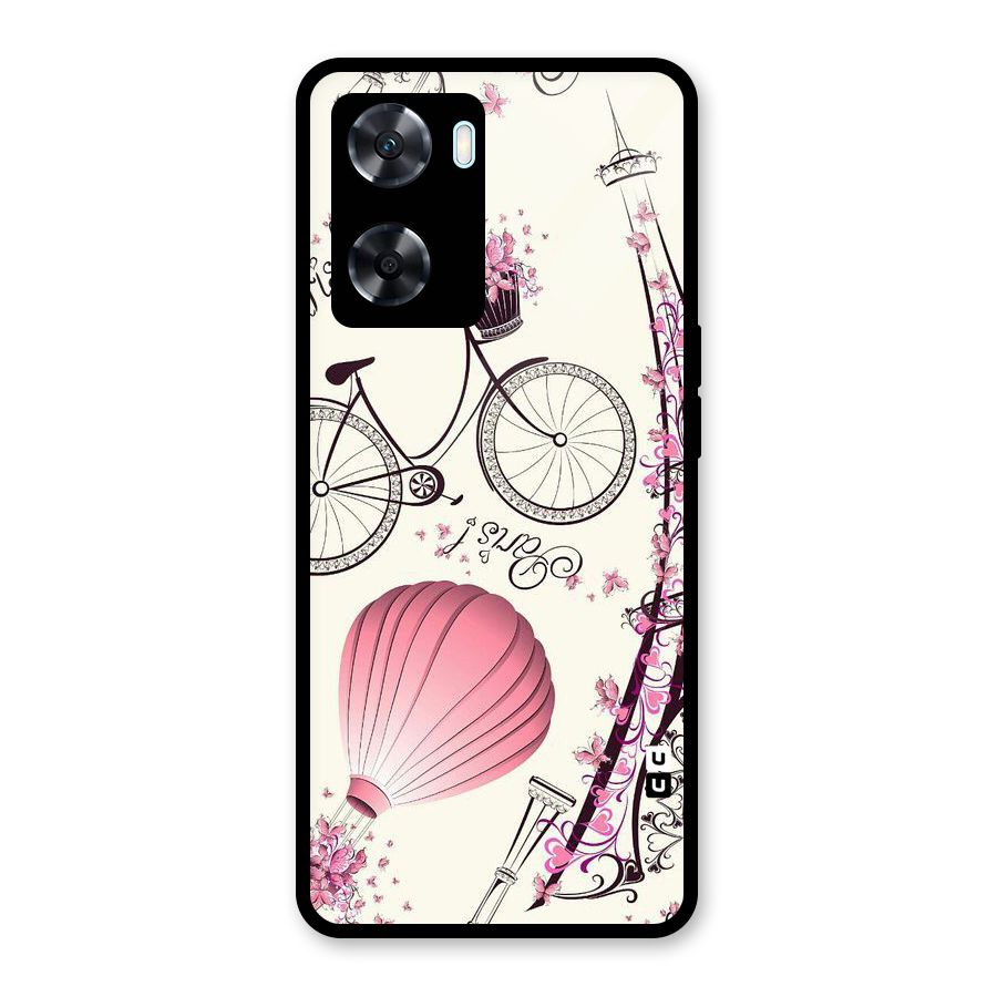 Flower Clipart Design Glass Back Case for Oppo A77