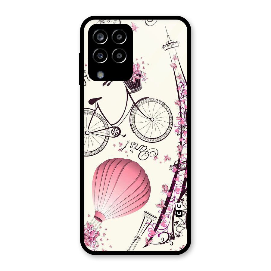 Flower Clipart Glass Back Case for Galaxy M33