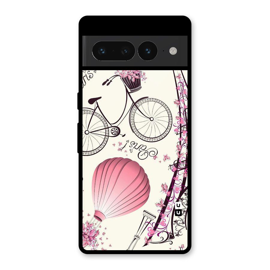 Flower Clipart Glass Back Case for Google Pixel 7 Pro