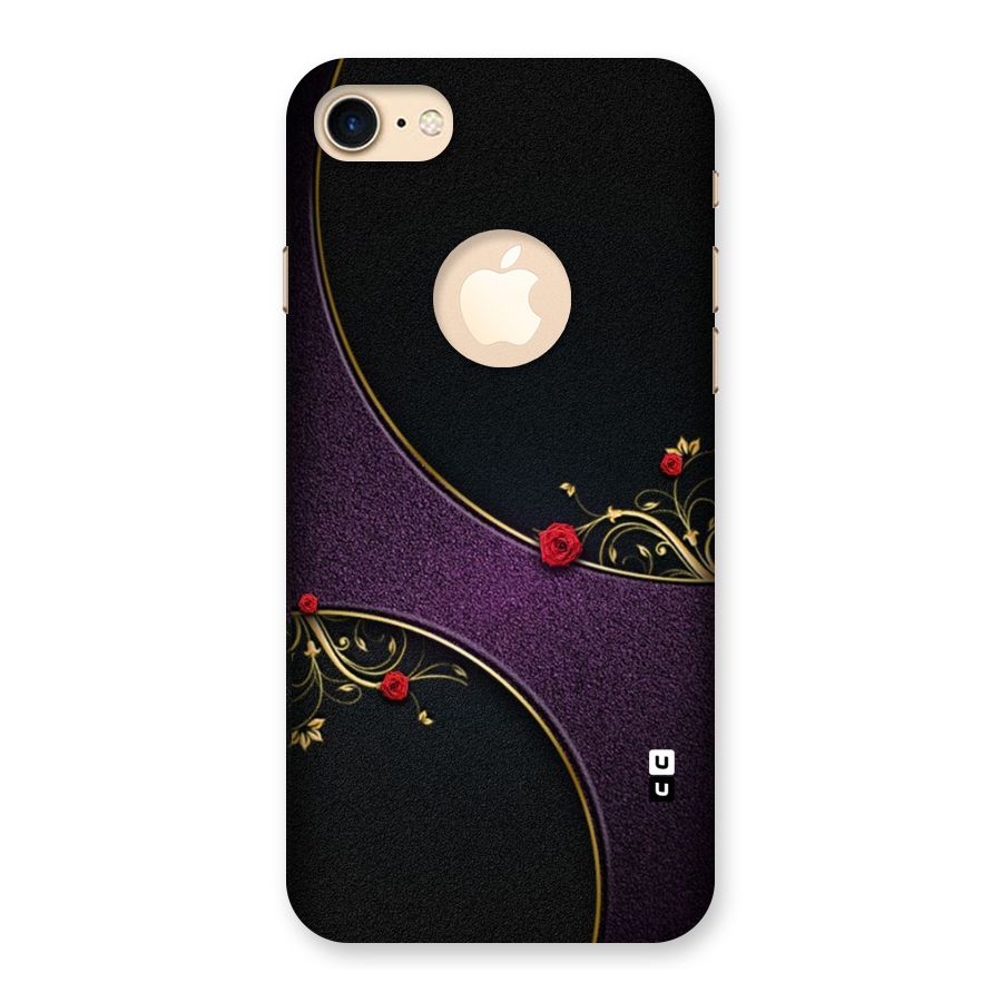 Flower Curves Back Case for iPhone 7 Logo Cut