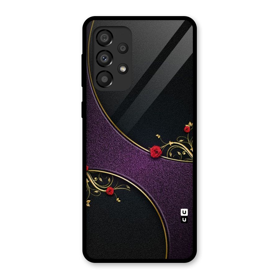 Flower Curves Glass Back Case for Galaxy A33 5G
