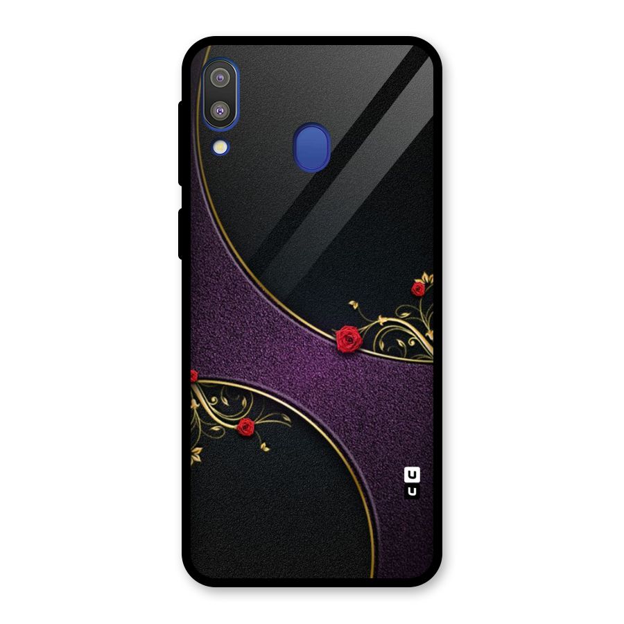 Flower Curves Glass Back Case for Galaxy M20