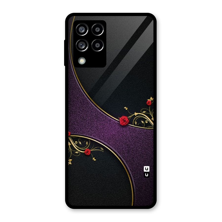 Flower Curves Glass Back Case for Galaxy M53 5G