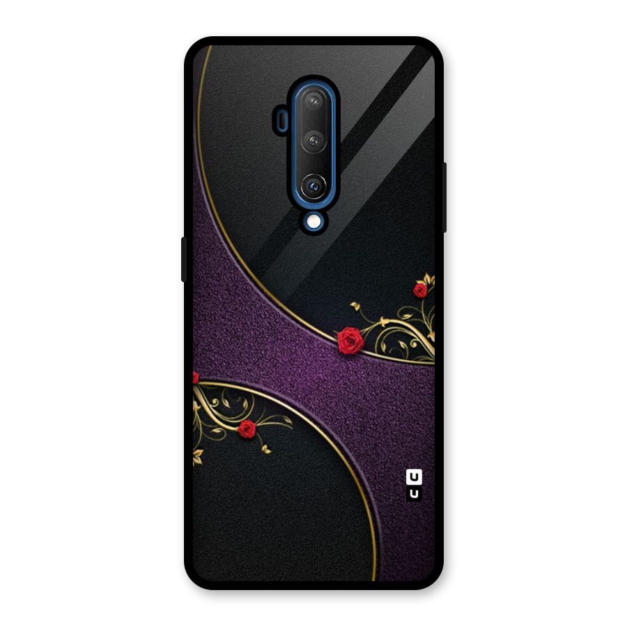 Flower Curves Glass Back Case for OnePlus 7T Pro