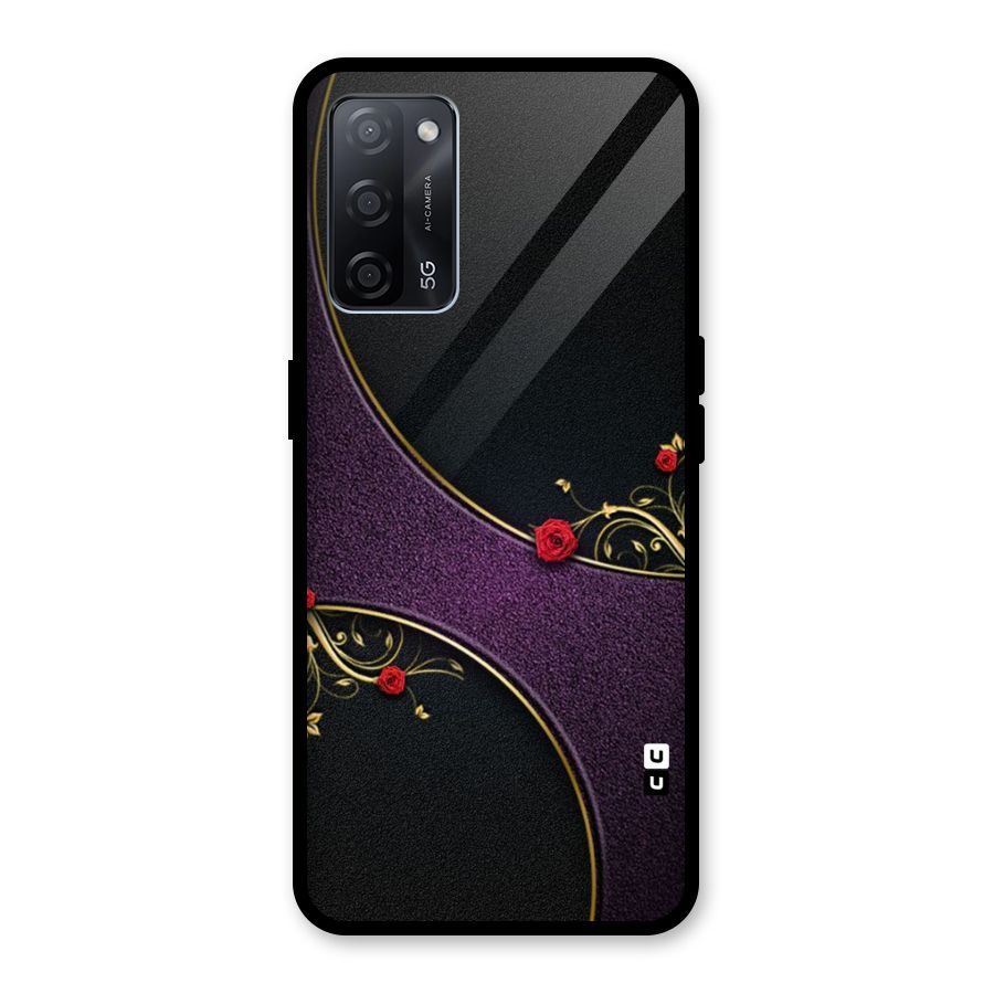 Flower Curves Glass Back Case for Oppo A53s 5G