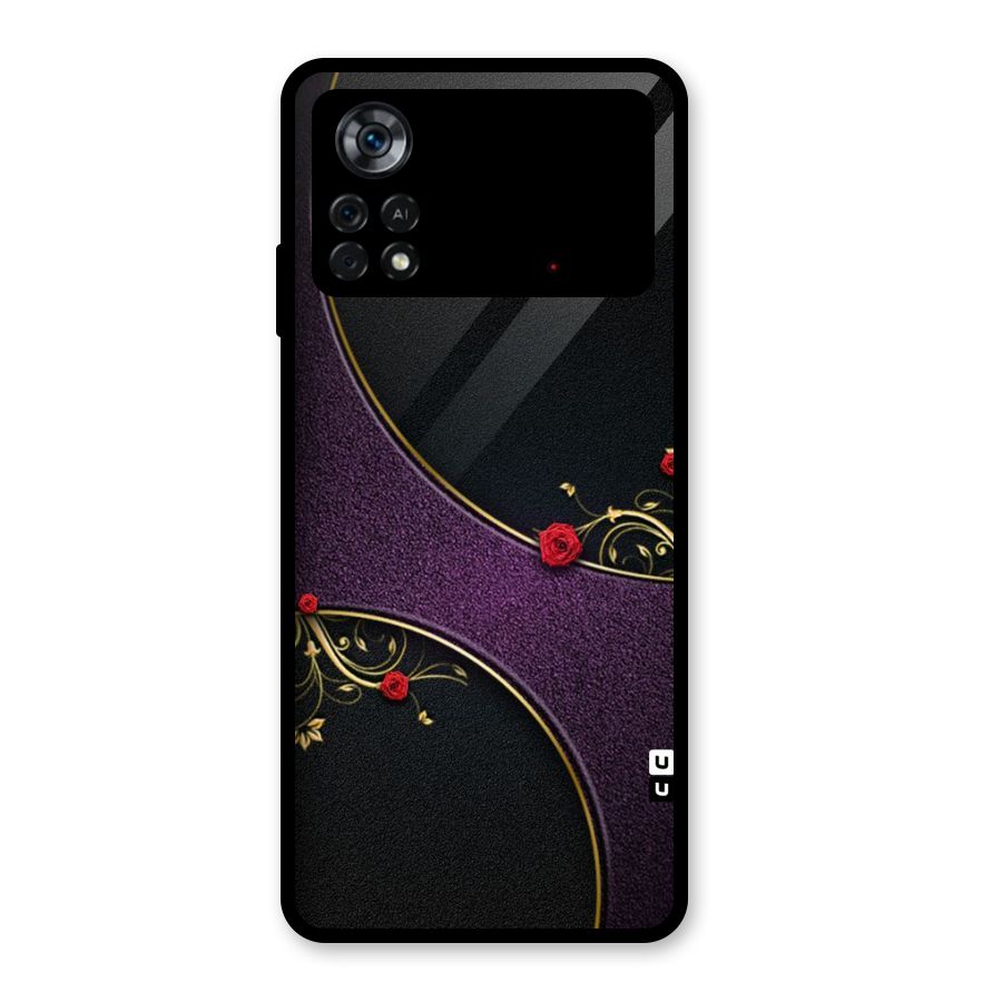 Flower Curves Glass Back Case for Poco X4 Pro 5G