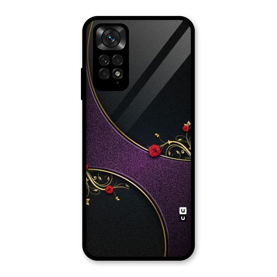 Flower Curves Glass Back Case for Redmi Note 11