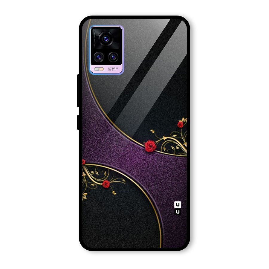 Flower Curves Glass Back Case for Vivo V20 Pro