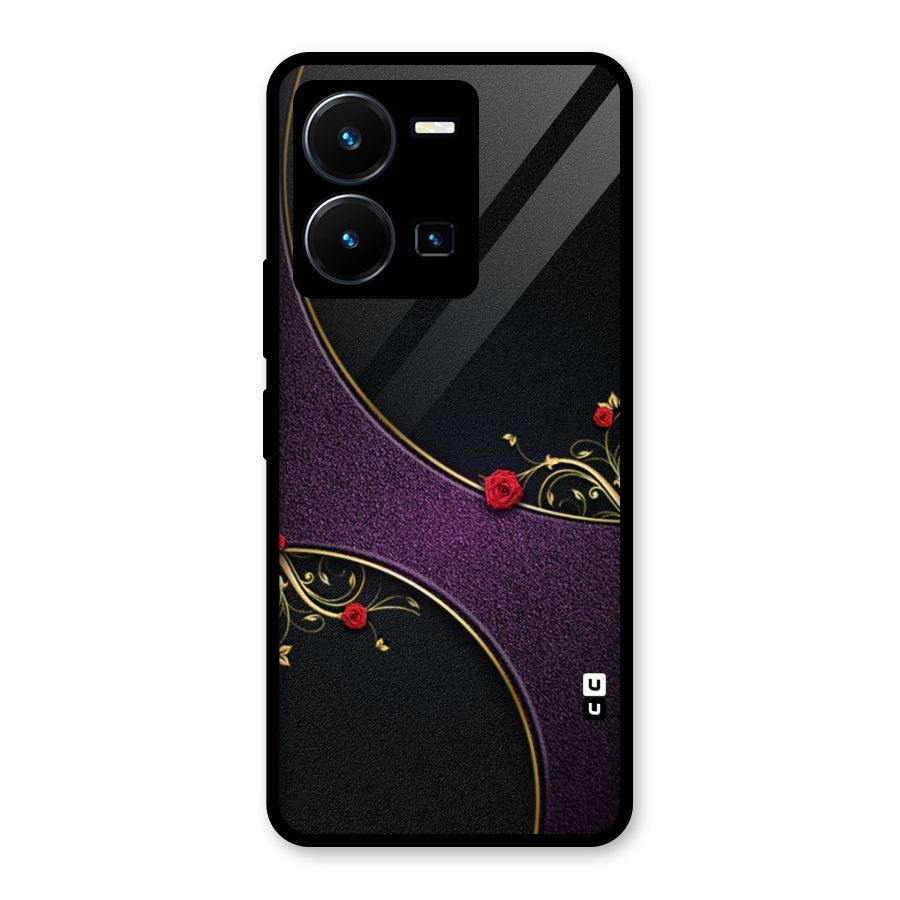 Flower Curves Glass Back Case for Vivo Y35