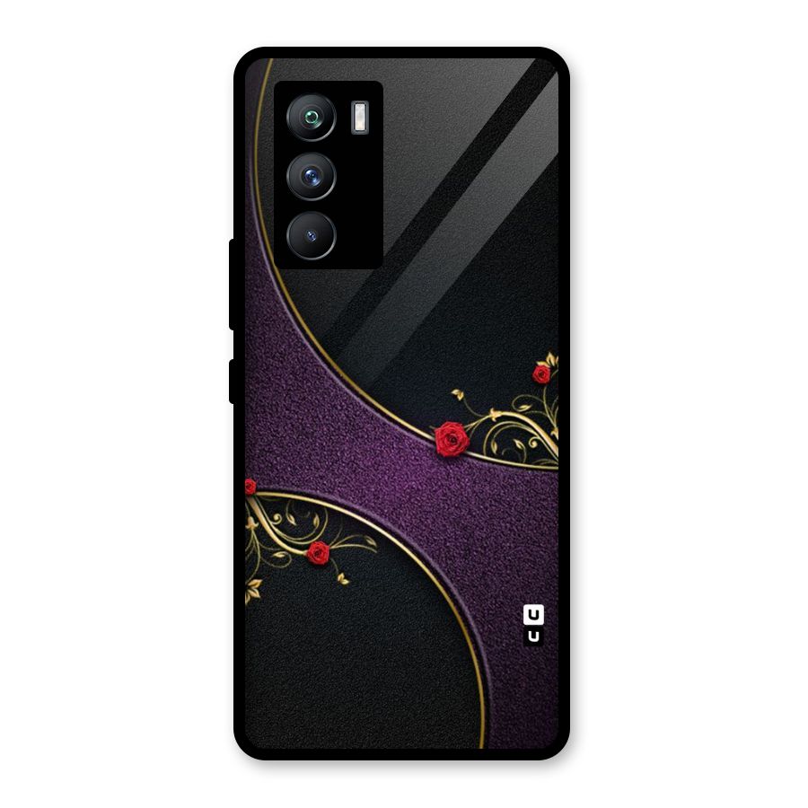 Flower Curves Glass Back Case for Vivo iQOO 9 SE