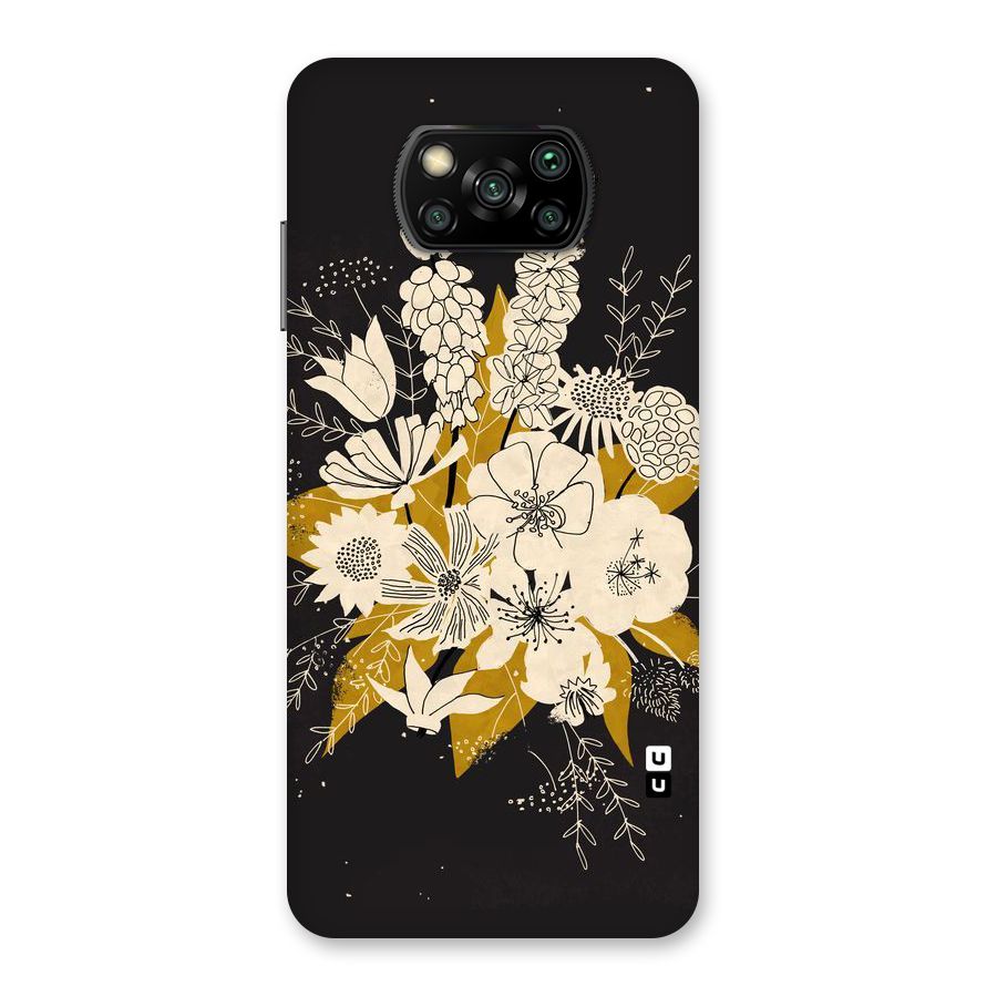 Flower Drawing Back Case for Poco X3