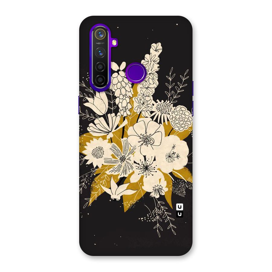 Flower Drawing Back Case for Realme 5 Pro