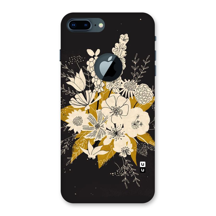 Flower Drawing Back Case for iPhone 7 Plus Logo Cut