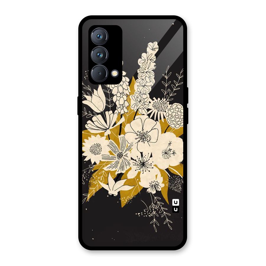 Flower Drawing Glass Back Case for Realme GT Master Edition