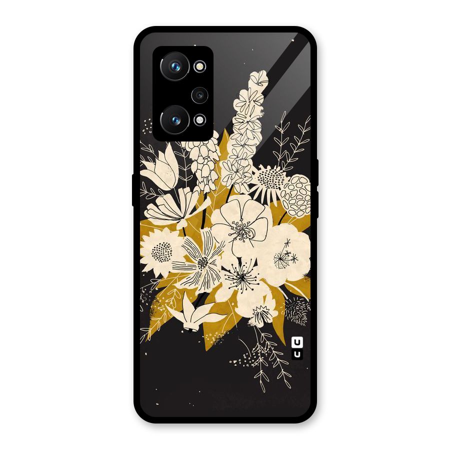 Flower Drawing Glass Back Case for Realme GT Neo 3T
