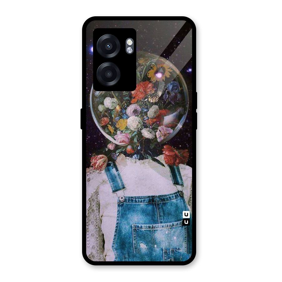 Flower Face Glass Back Case for Realme Narzo 50 5G