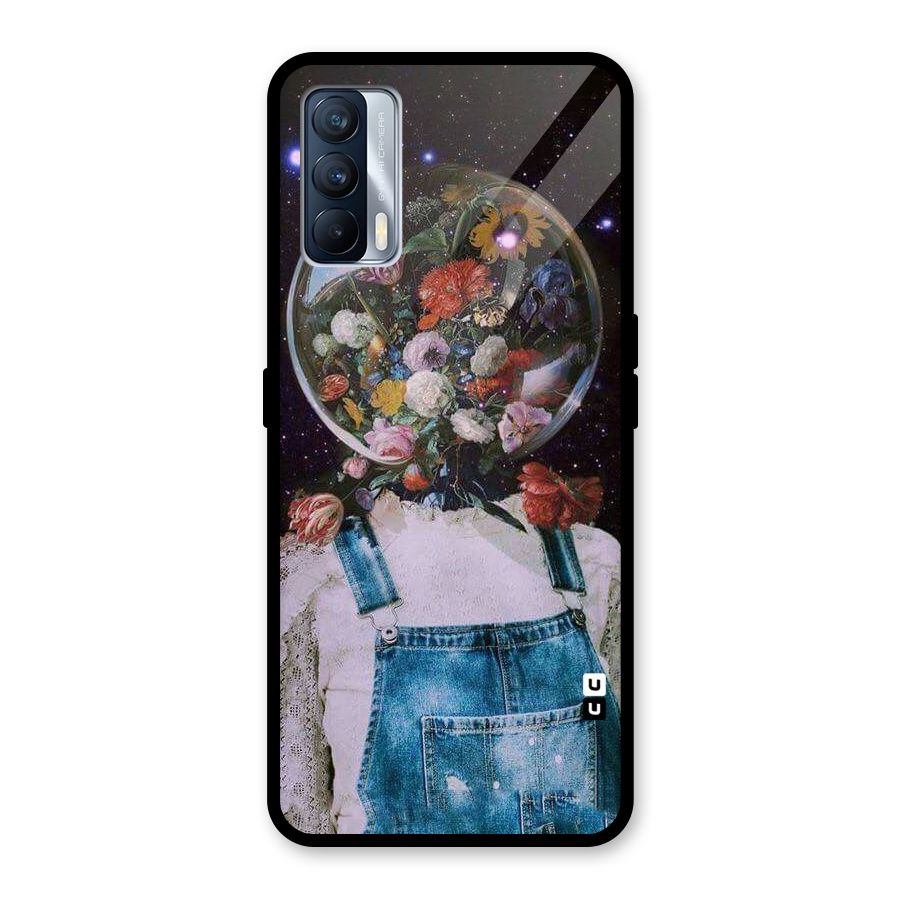 Flower Face Glass Back Case for Realme X7