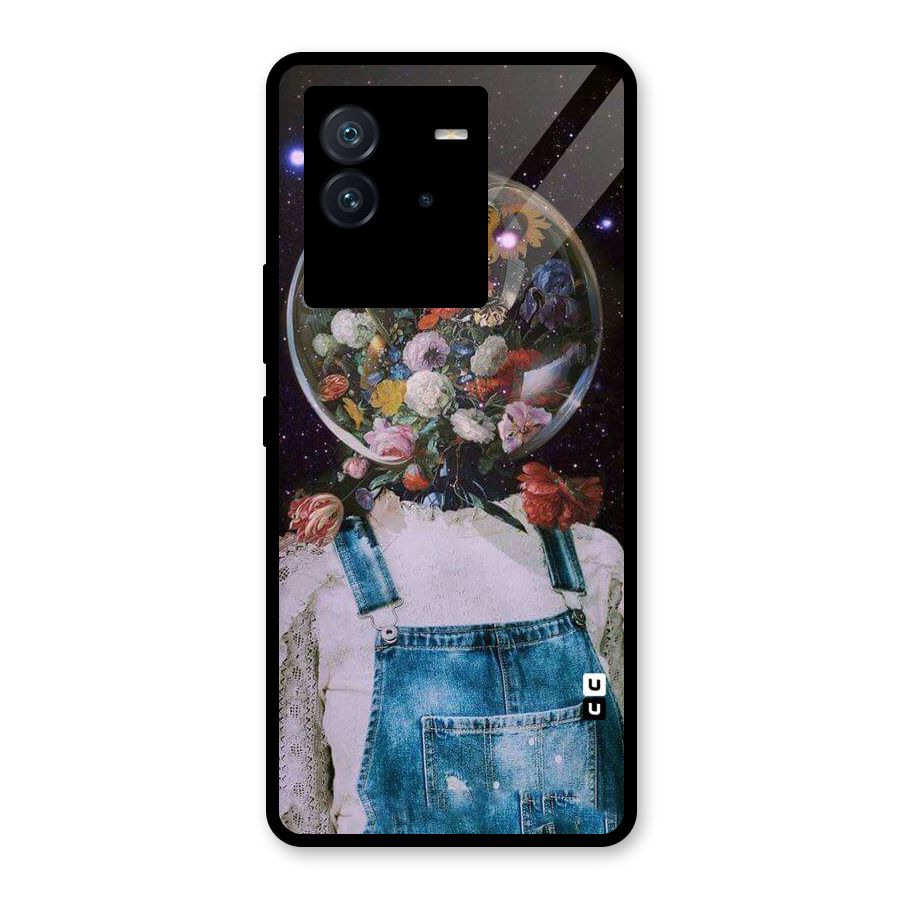Flower Face Glass Back Case for Vivo iQOO Neo 6 5G