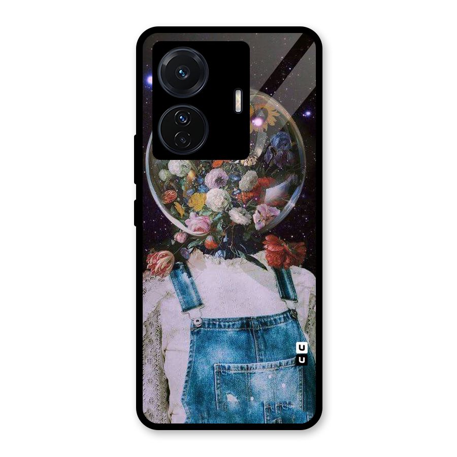 Flower Face Glass Back Case for Vivo iQOO Z6 Pro