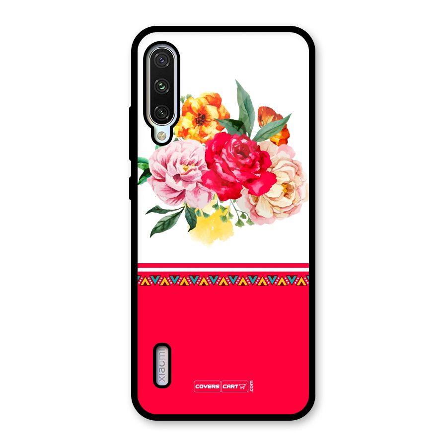 Flower Fusion Glass Back Case for Mi A3