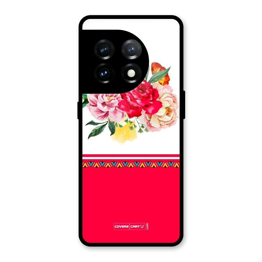 Flower Fusion Glass Back Case for OnePlus 11