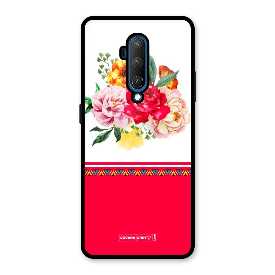 Flower Fusion Glass Back Case for OnePlus 7T Pro